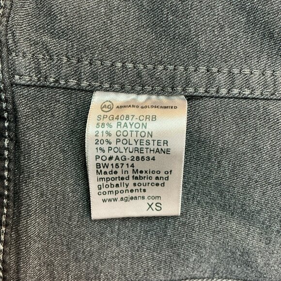 Adriano Goldschmied Robyn Womens Jacket XS Denim Button Front Stretch - Picture 10 of 13